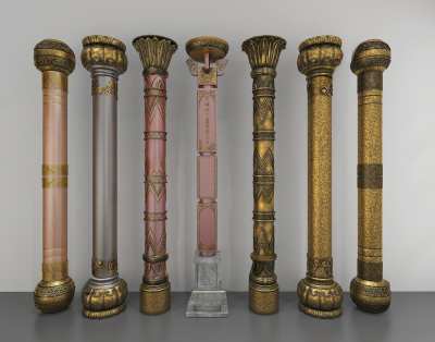 中式古铜立柱3D模型下载